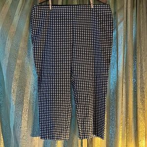 SOLD Charter Club Navy Blue & White Checkered Capris